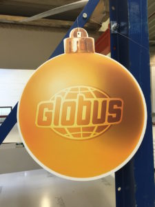 Christbaumkugel Globus