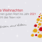 Braun-Klein Siebdruck: Weihnachtsgruß 2021